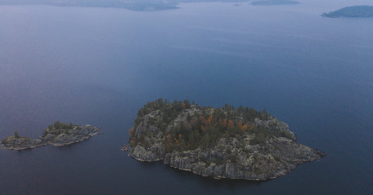 Three Mile Island visit - Aerial View of Green and Brown Island