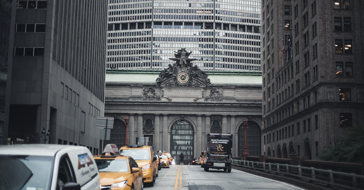 Tipping Etiquette for NYC Taxis - A Cars Parked on the Street Near the Grand Central Terminal