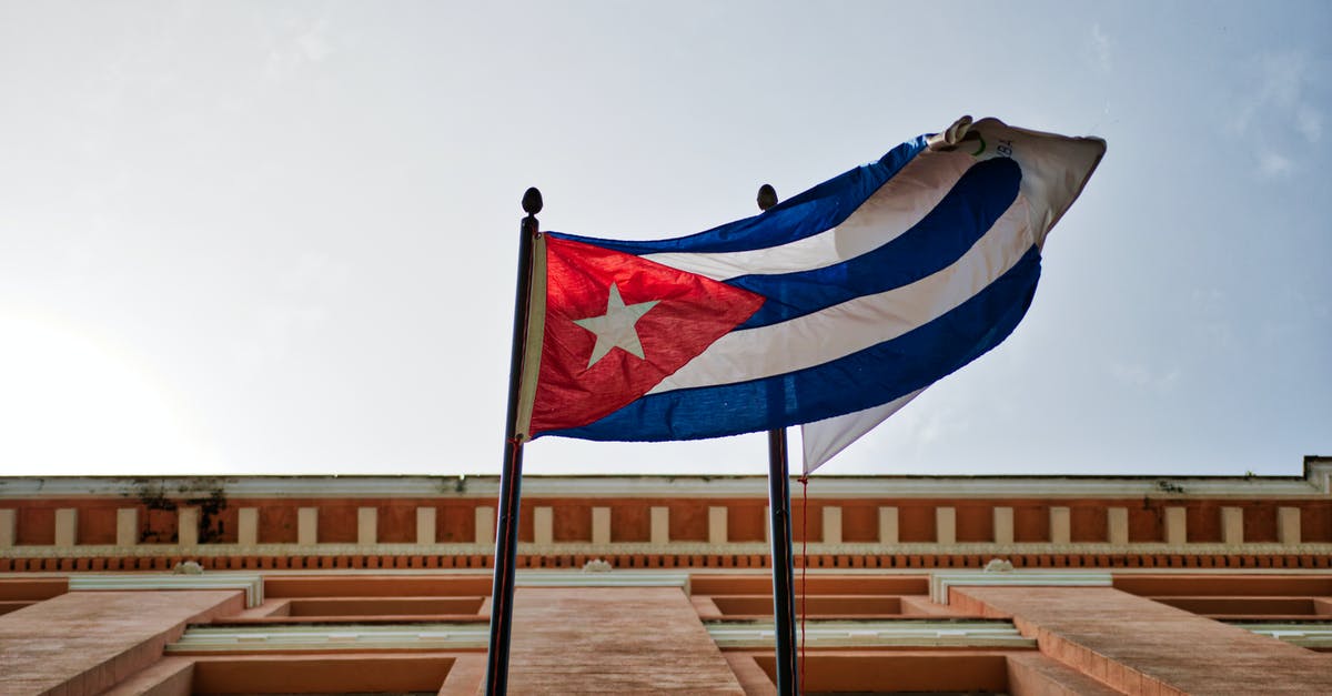 Tipping in Cuba as a Canadian - Blue and White Flag on Pole