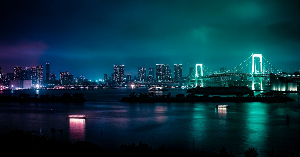 Tokyo Skyliner return ticket - Lighted Bridge at Night