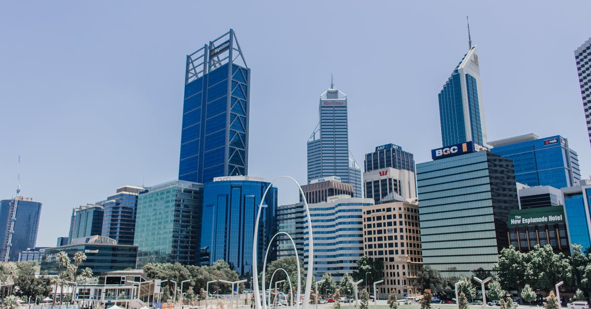 Tourist Visa to Australia - City of Perth under a Blue Sky