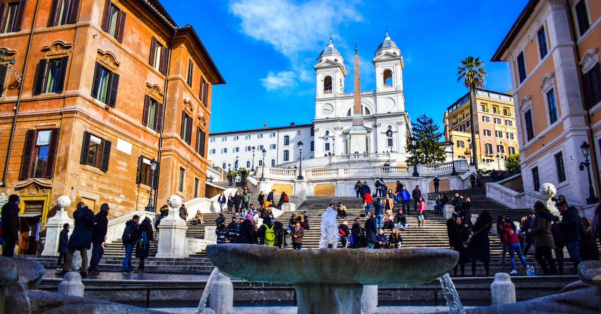 Toy vendors in Rome (on the piazza) - A Stairway On A Church Facade