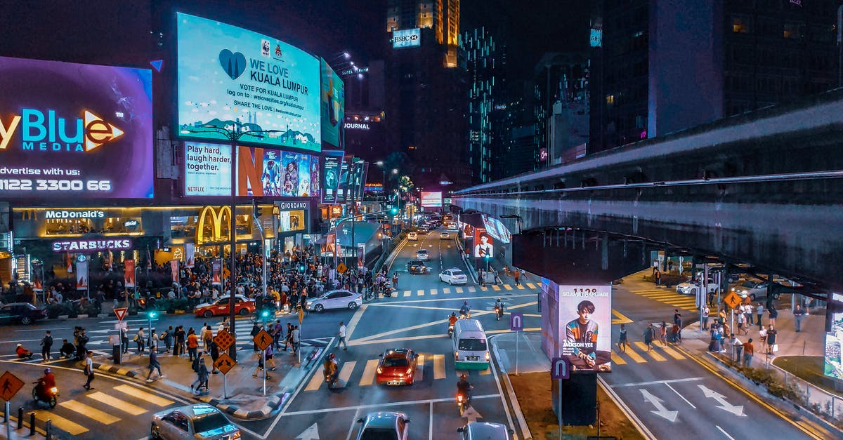 Traffic law UK, pedestrians - Aerial View of People Walking on Street During Nighttime