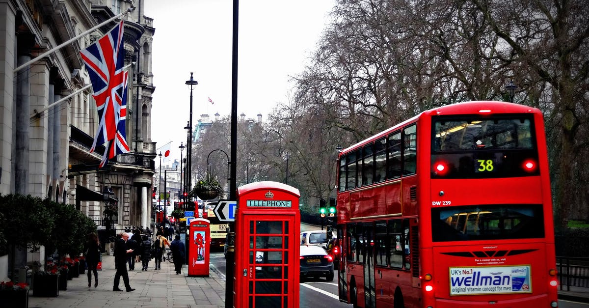 Traffic signal UK at a junction - Selective Photo of 2 Deck Bus Near People