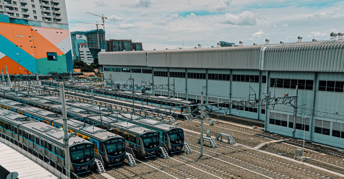 Trains between Riga and Tartu - Green and Blue Train on Rail