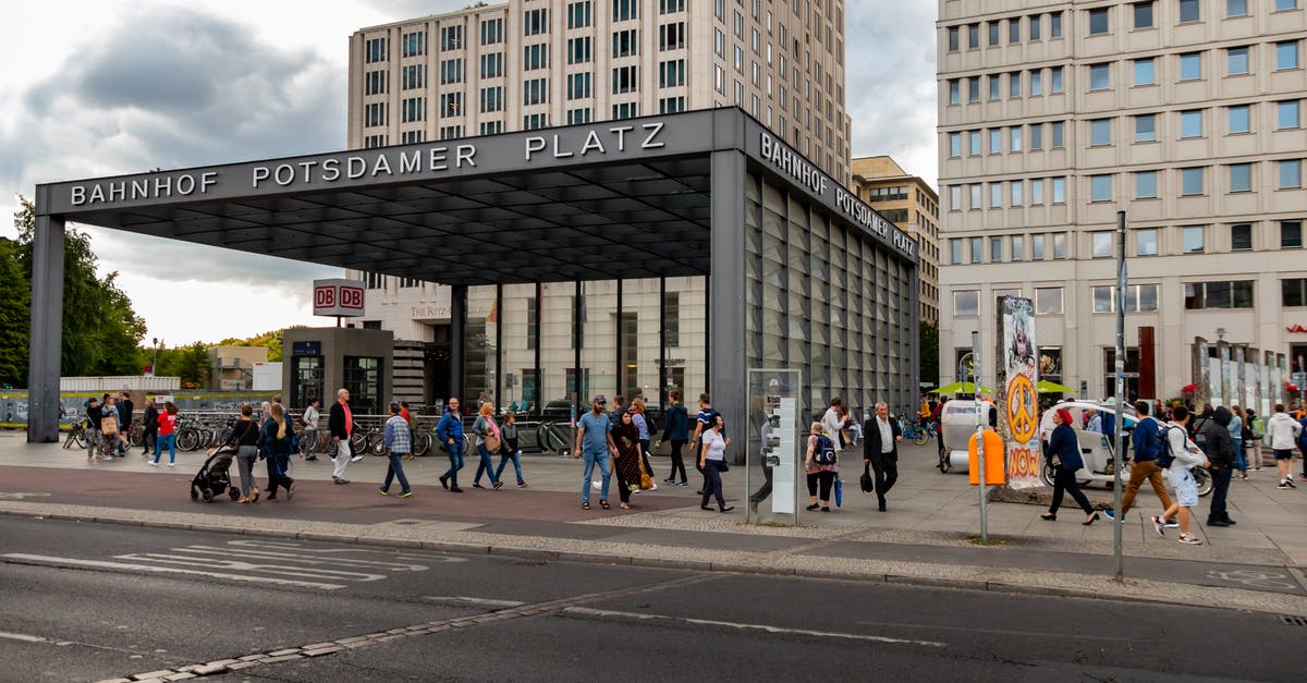 Transfer from Tegel Berlin to city center - People Walking on Sidewalk Near Building