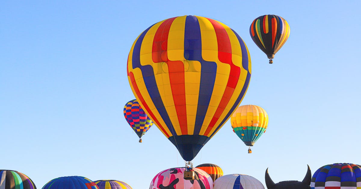 Transferring flights at LAX from United to New Zealand Air - Assorted-color Hot Air Balloon Lot