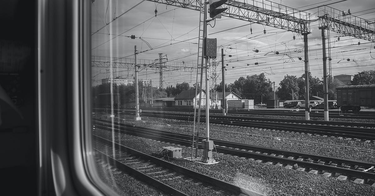 Transit through Beijing - Languages? - Empty railroad on station through window