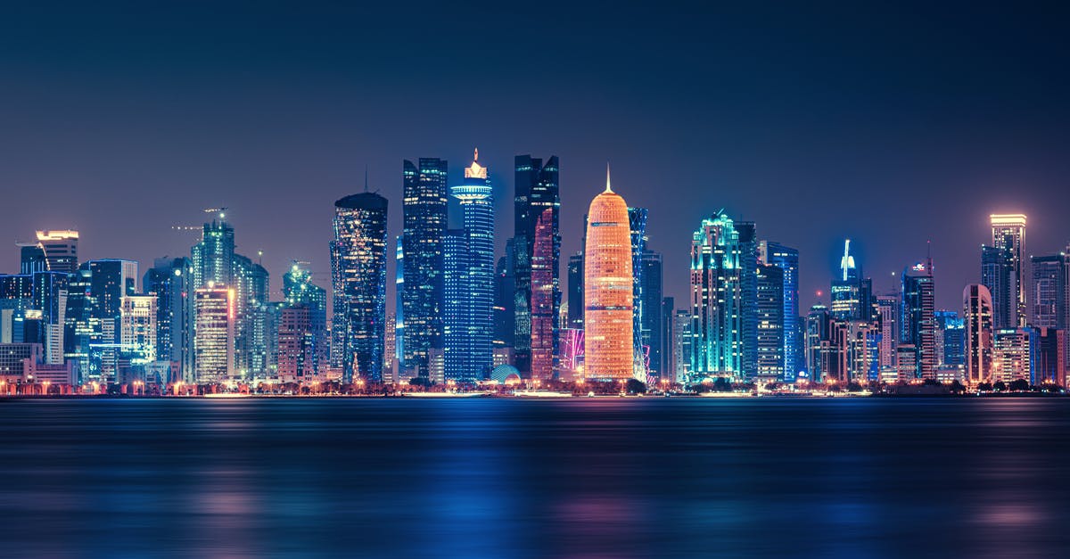 Transit Visa in Doha - Body of Water Across City Buildings during Nighttime