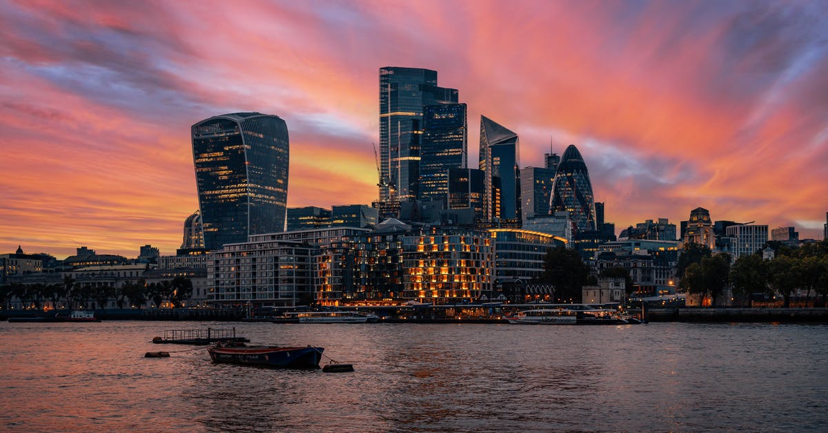 Transit Visa Requirement - Montreal to Tehran via London and Frankfurt - Sunset over Bishopsgate 