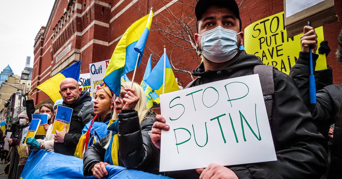 Transportation between Russia and Ukraine - People in the Street Protesting against the War in Ukraine  