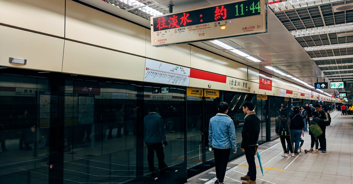 Transportation card in Taiwan - People Waiting on the Subway Platform