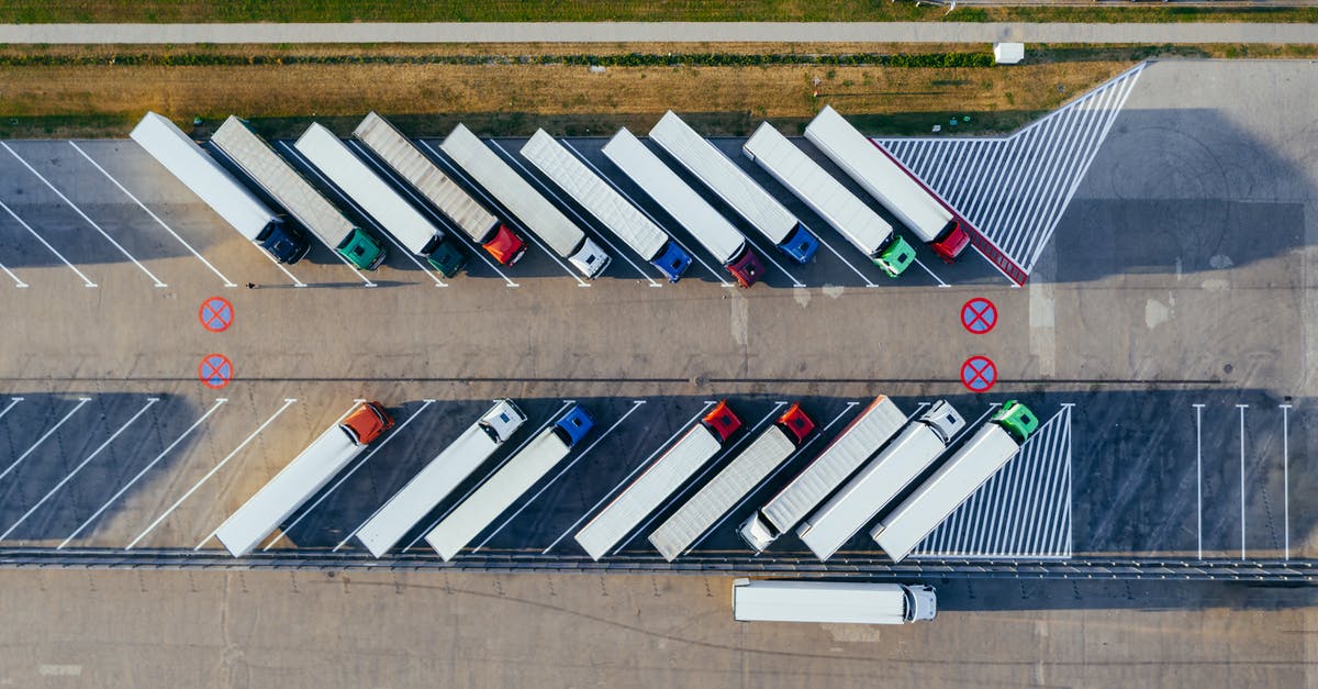 Transportation from St Pancras to Isle of Wight - Aerial Photography Of Trucks Parked