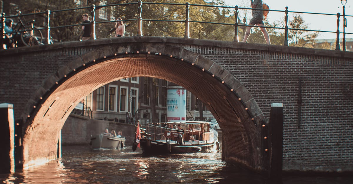 Transportation in Netherlands: to and around Amsterdam - People Walking on Bridge