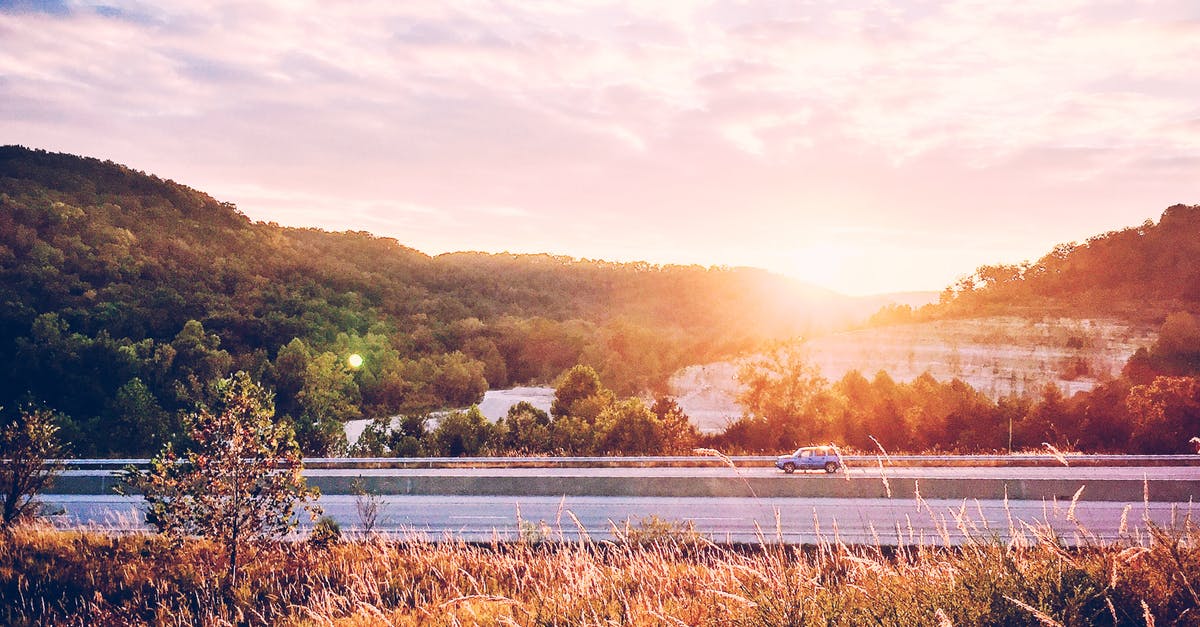 Transporting horses interstate DOT - Vehicle on Road during Sunset