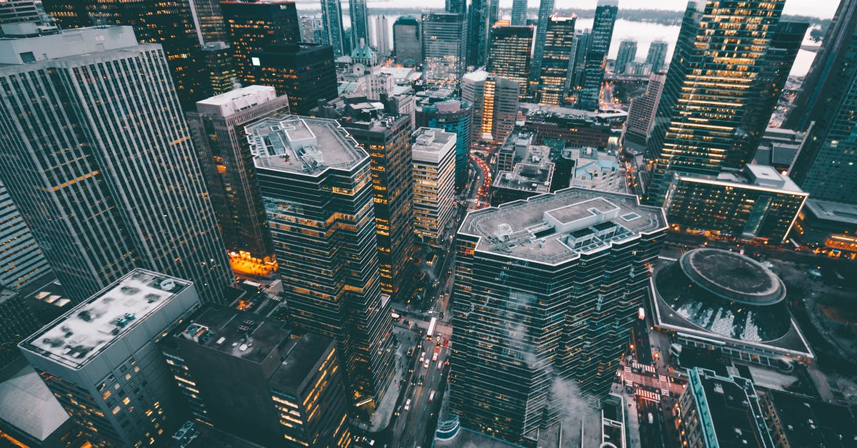 Travel from Dallas to Toronto - Aerial Photo of City Commercial Buildings