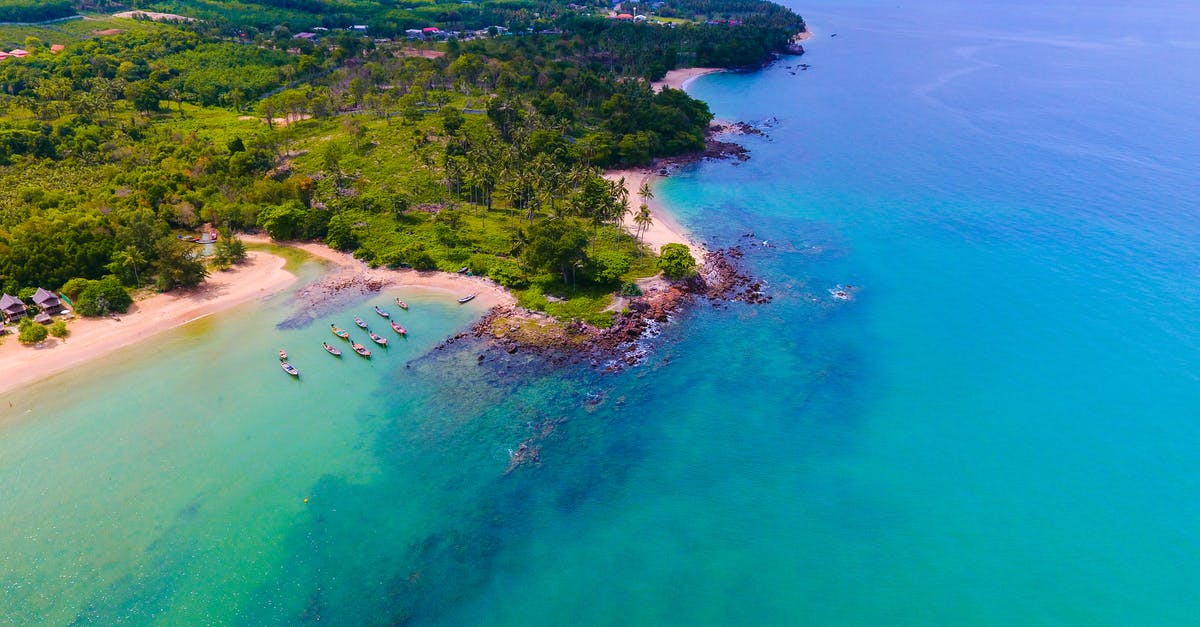 Travel from Krabi to Koh Yao Yai - Aerial Photo of Body of Water and Island