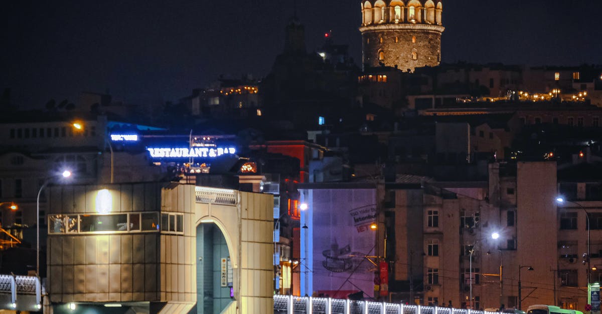Travel Issues to Turkey - View of the Galata Tower at Night