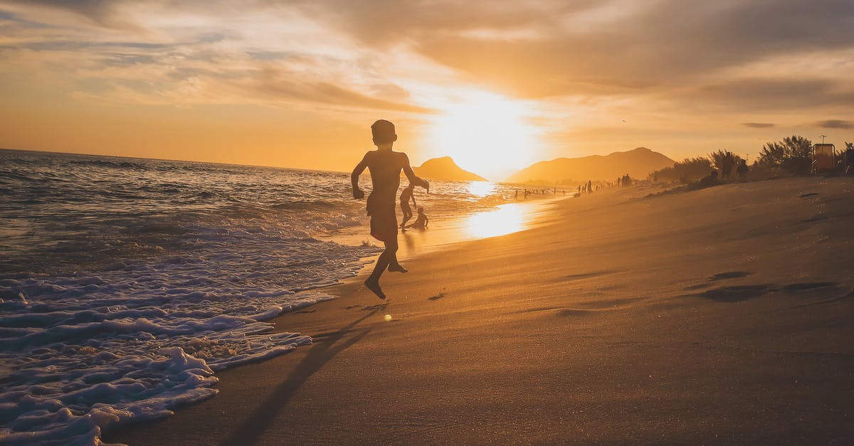 Travel to Ercan enroute Larnaca - Boys Playing on Seashore