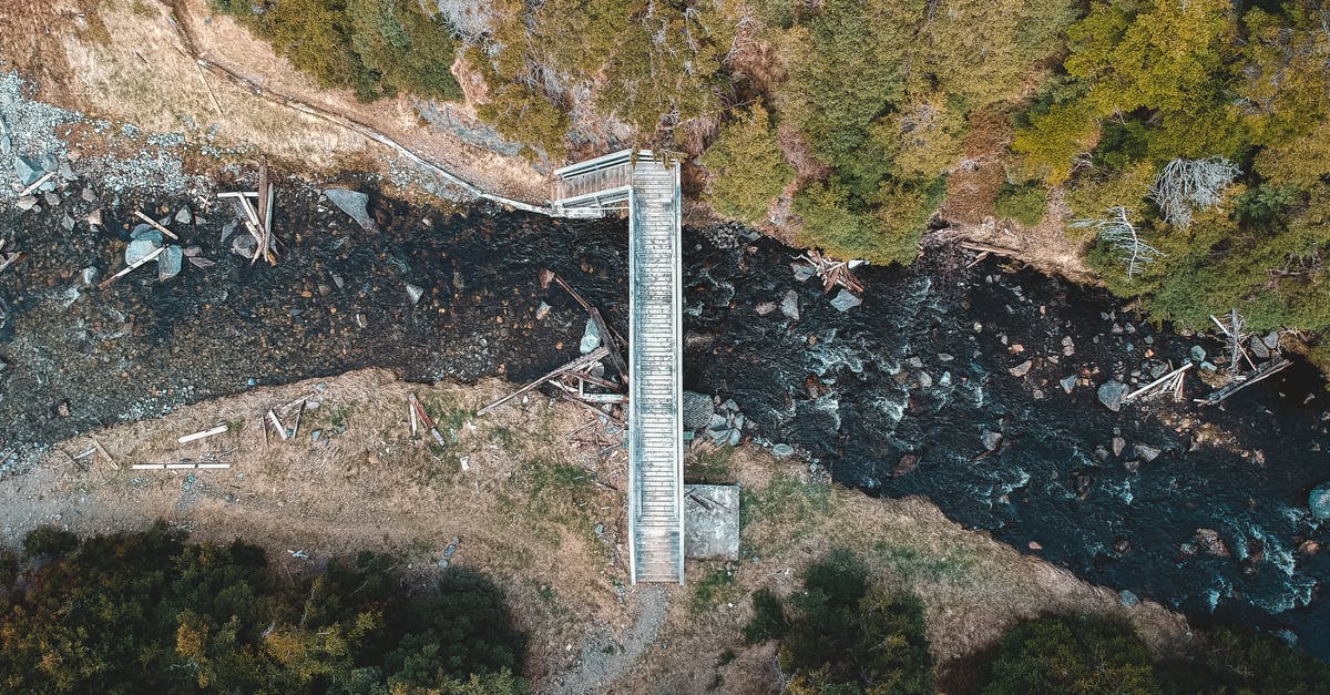 Travel to Italy from the UK - Is the NHS COVID Pass sufficient to fulfil the Green Pass requirements? - Drone view new bridge across brook in woodlands