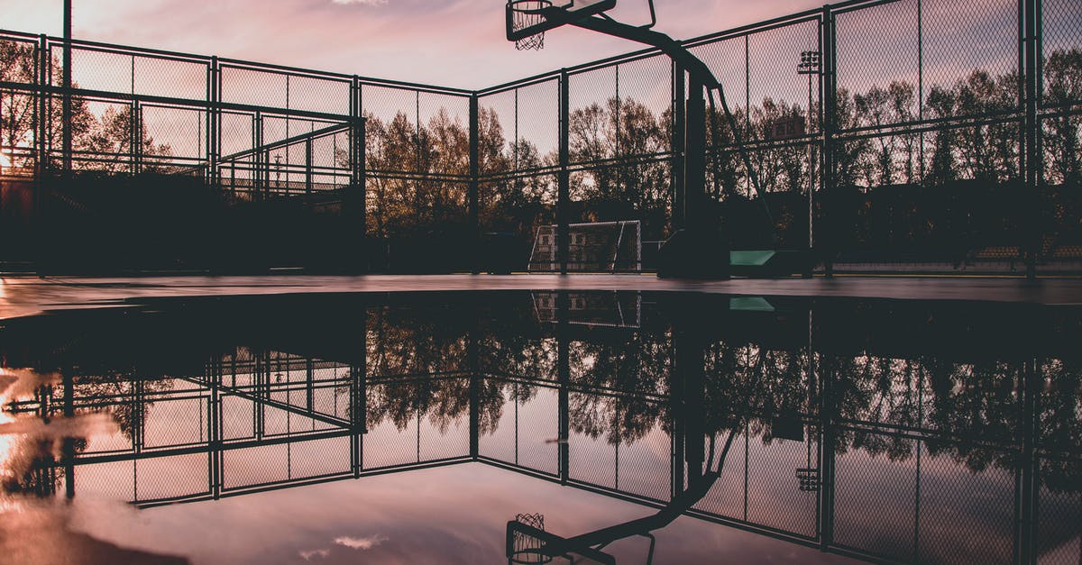 Travel with a hula hoop by low-cost airlines? - Basketball Hoop Reflecting on Water