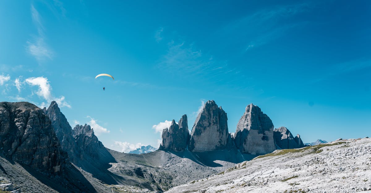 traveling and returning back to italy - A Person Paragliding Under a Blue Sky