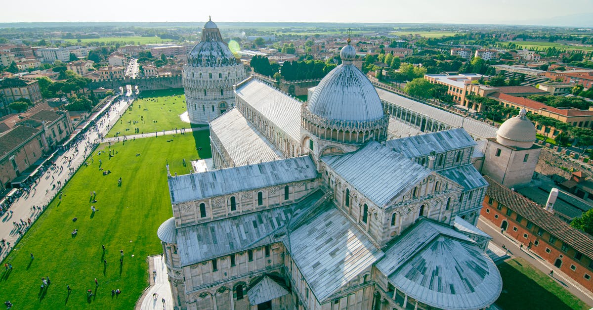 traveling and returning back to italy - Aerial View of Pisa Cathedral