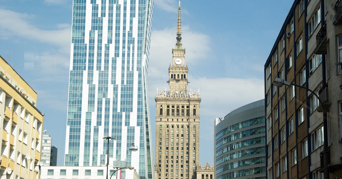 Traveling from Warsaw to Kaliningrad - View of Skyscrapers in City