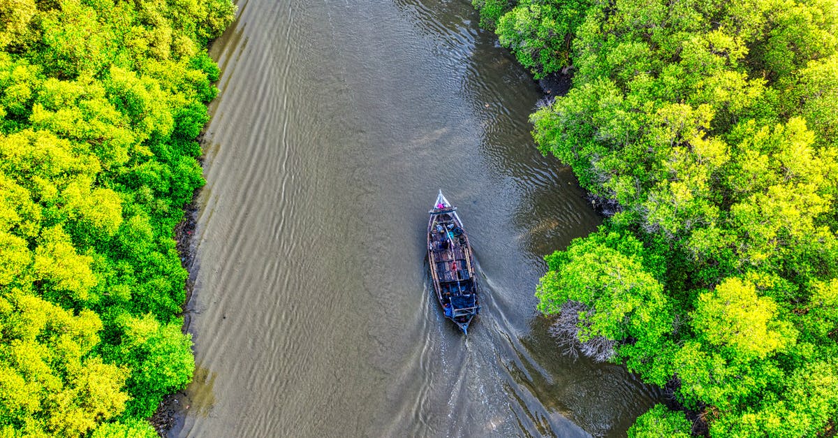 Traveling in South Korea's countryside as an English speaker - Aerial View Photo of Boat on River