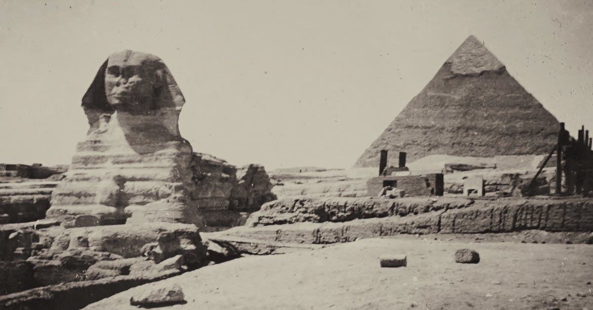 Traveling to Dubai from Egypt with an expired Egyptian visa - Great Sphinx Of Giza Beside A Pyramid In Grayscale