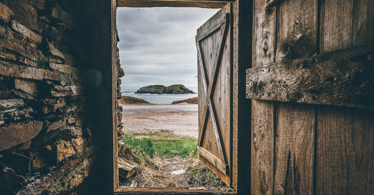 Traveling to out of EU with refugee travel document - Brown Wooden Opened Door Shed