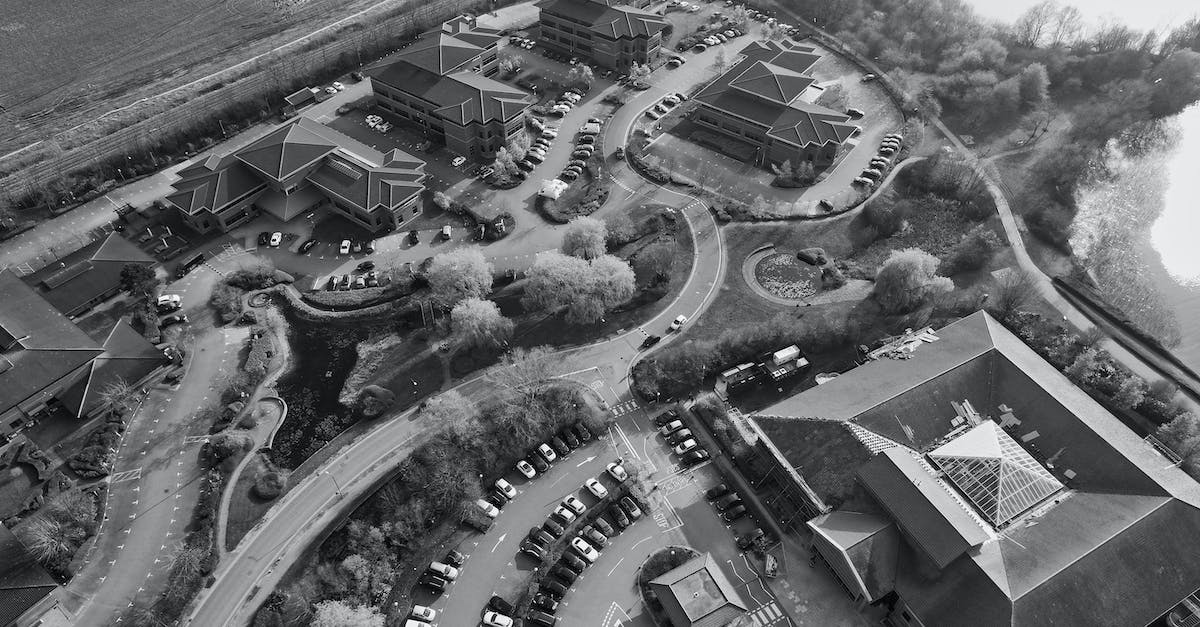 Travelling Roman Roads - ]Grayscale Photo of Buildings from Above