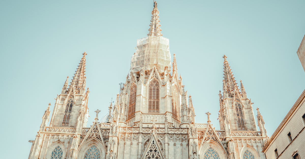 Travelling to Spain via London, Madrid or Barcelona [closed] - A Low Angle Shot of Archdiocese of Barcelona