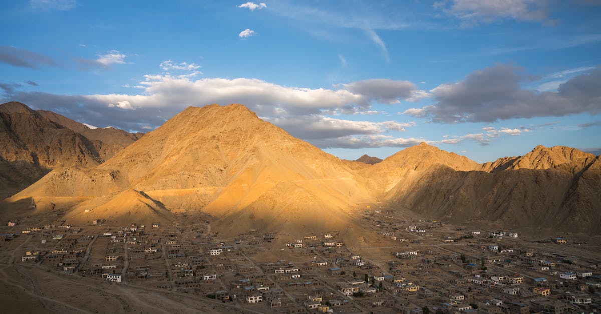 Trekking in Leh / Ladakh, India in January - Landscape of Leh City near Mountains