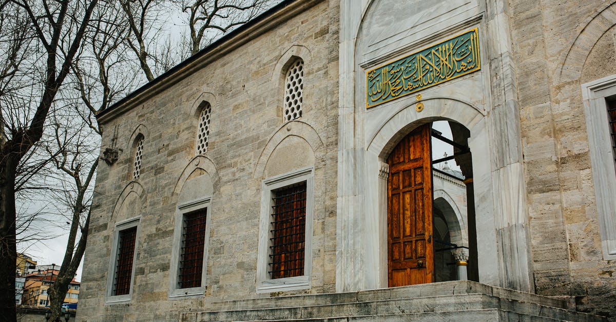 Turkey e-visa with expired H-1B but valid I-797A - Ornamental facade of mosque in Istanbul