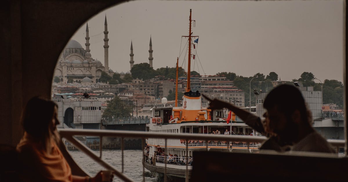 Turkey tourist e-visa with expired H-1B but valid i-797A - Anonymous tourists relaxing in cruise ship floating in Bosporus