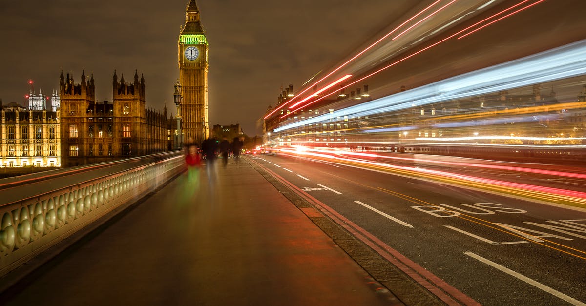 UK Long term visitors visa - Night Traffic on Westminster Bridge and Elizabeth Tower in London, UK