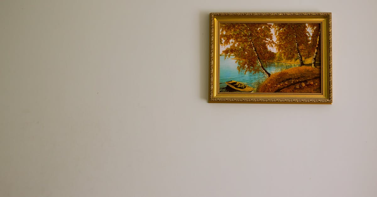 UK tax on an amber painting coming from abroad - A Single Gold Framed Painting On The Wall