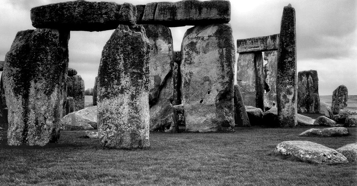 UK visa for on site interview - A Grayscale Photo of a Stonehenge