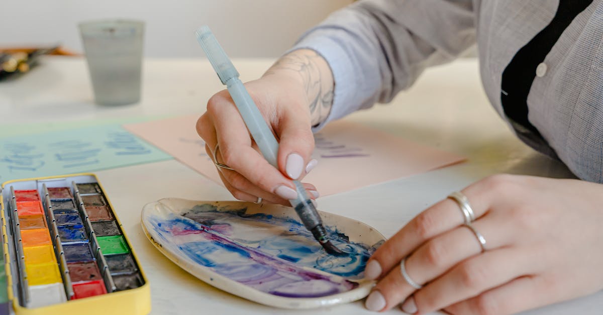 UK visa refusal letter suggests mix up of applications. What should we do? - Crop anonymous artist mixing watercolor paints in art studio