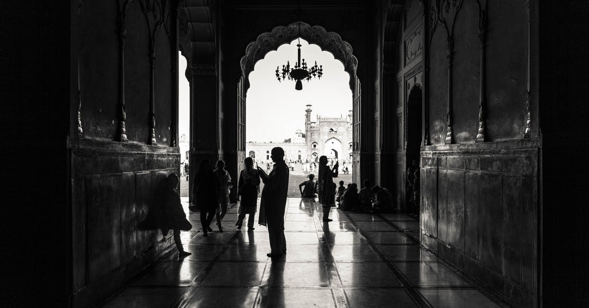 UK visitor visa from Lahore Pakistan - Monochrome Photography of People Inside Building