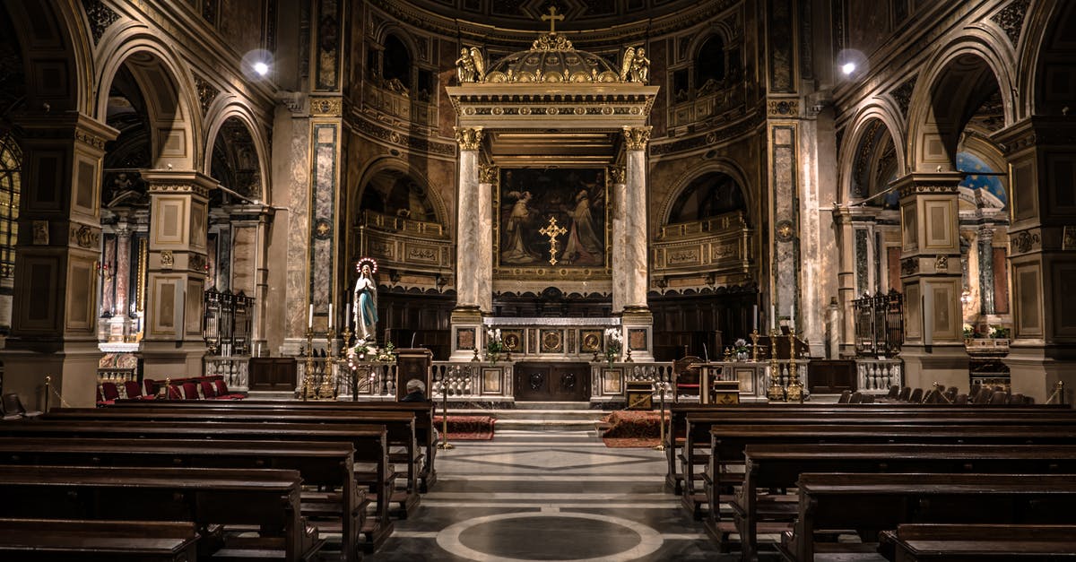 Unbookable column of seats on 777-200 - Cathedral Interior Religious With Benches Empty in Back