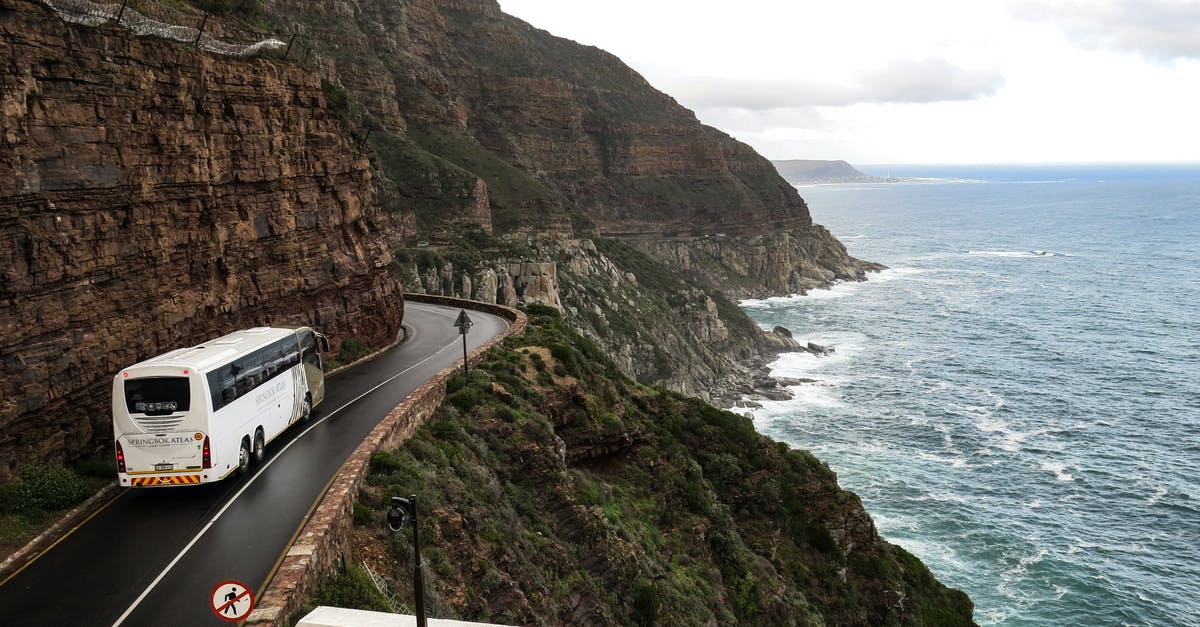 Understanding Greek road signs - White Bus on Road Near Cliff