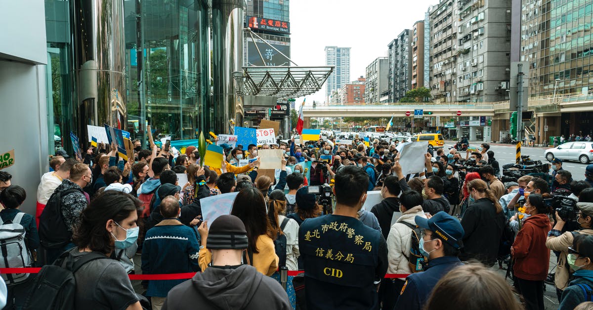 Upcoming stopover at Hong Kong what to do about the protests? - People in the Streets of Hong Kong Showing Support for Ukraine 