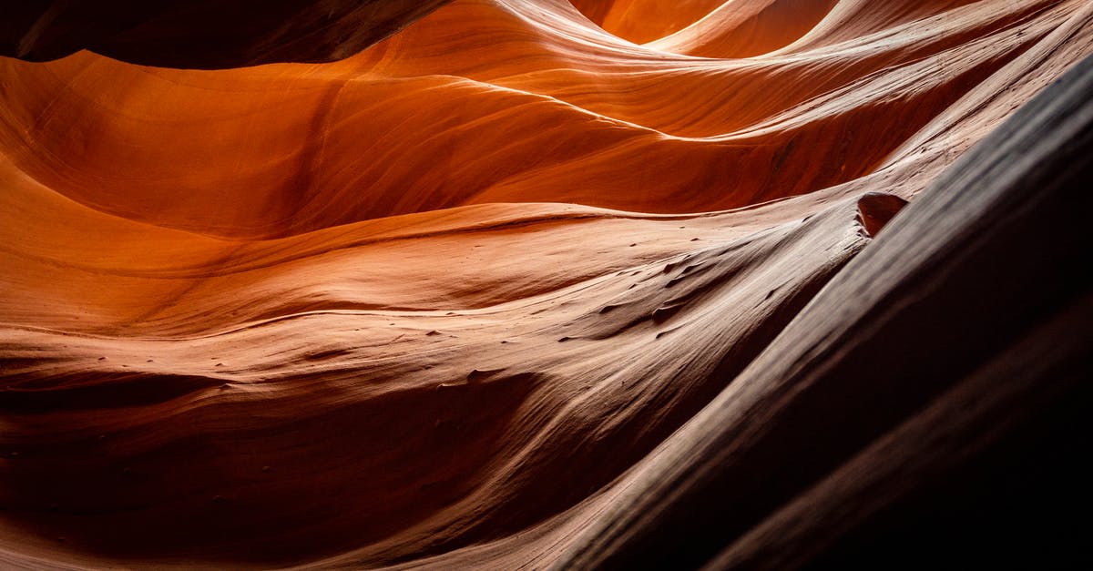 Updating ESTA details for second visit to USA - Rough rocky formations in canyon in sunlight