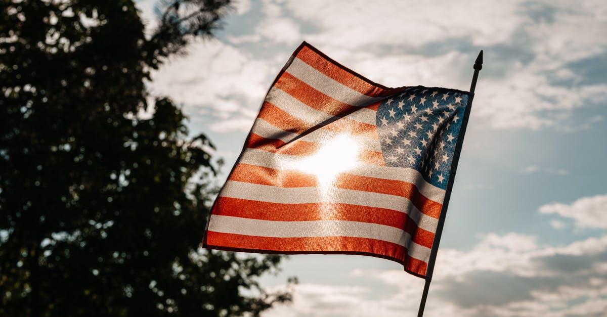 US Declaration Cards given out even though they were unnecessary - American Flag Under A Cloudy Sky