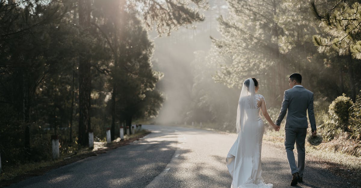 US Marriage ESTA - Man and Woman Walking on Road