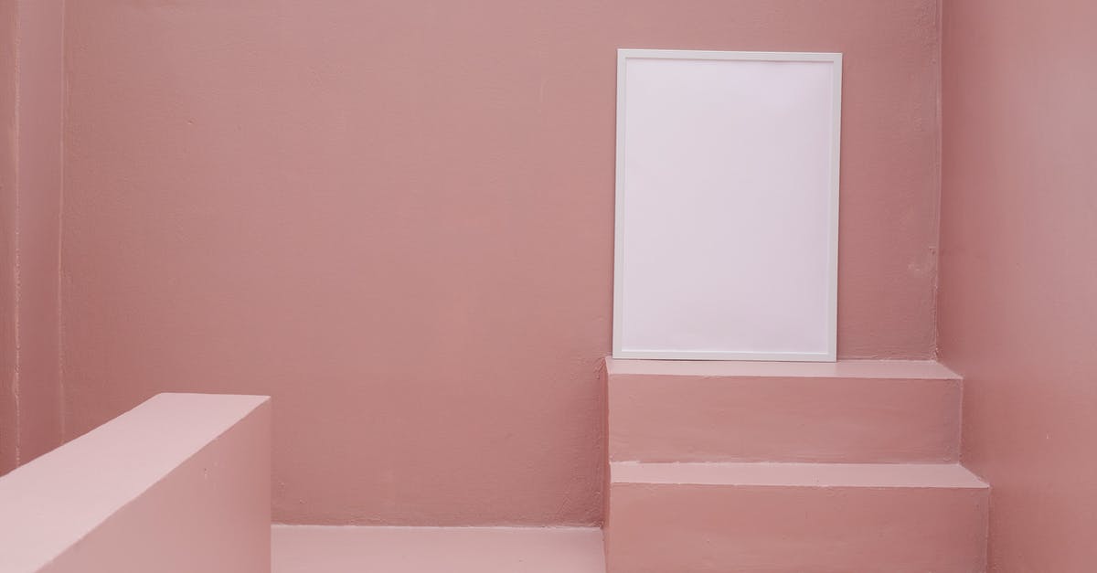 US Passport - Laminated Photo has a white blemish - Empty frame placed on staircase in room with pink walls