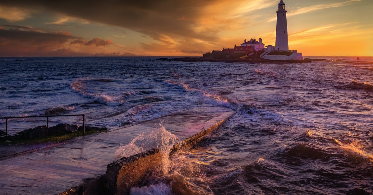 US Port of Entry - Scenic View of St. Mary's Lighthouse during Golden Hour