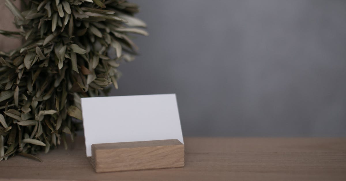 USA Green Card holder [closed] - Blank Calling Cards on Wood Holder